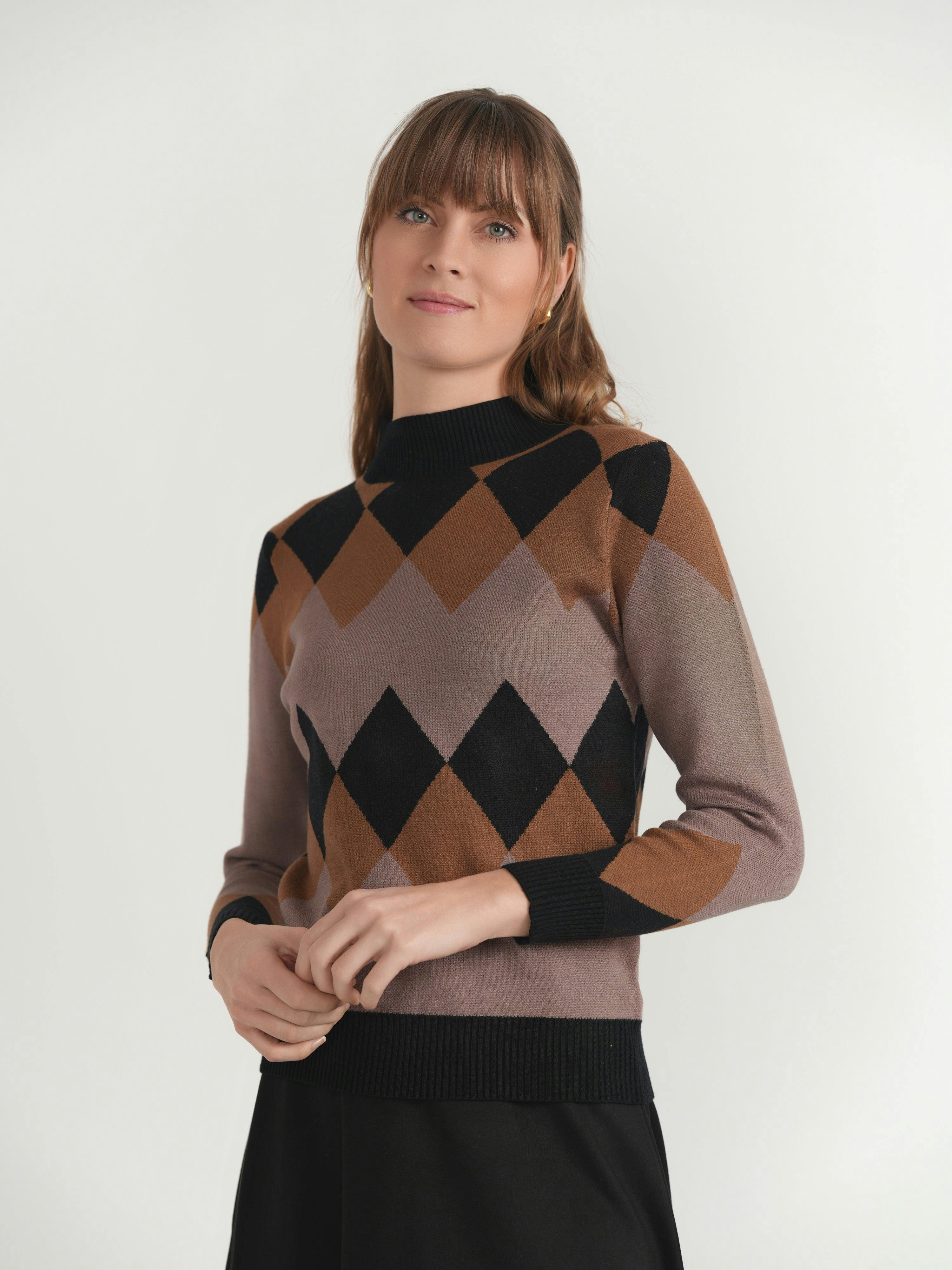 Argyle Combo Sweater Knit