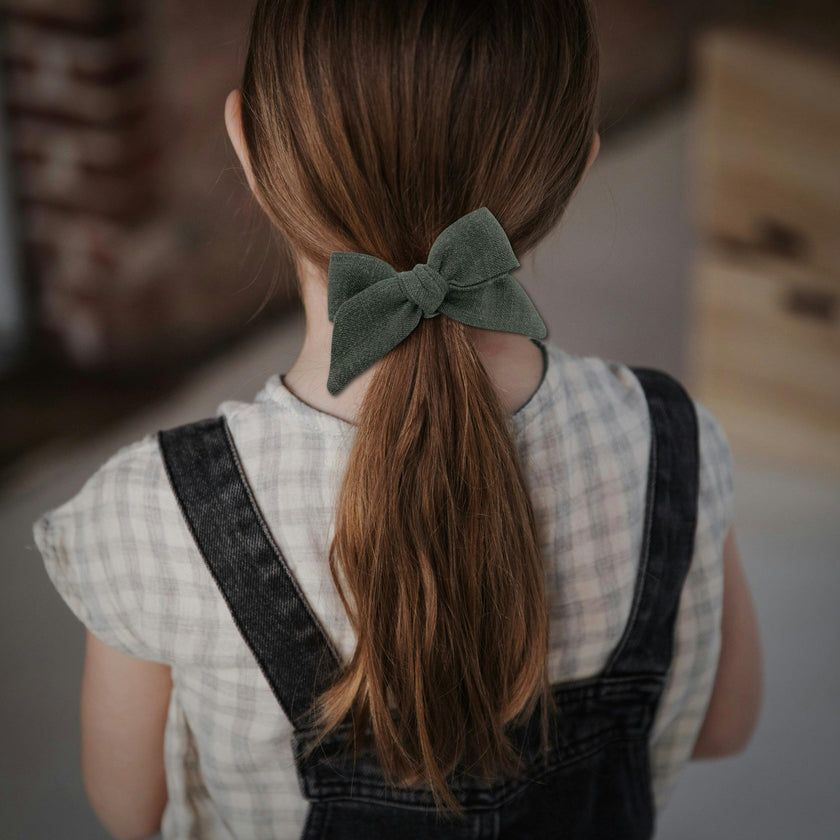 Baby Tied Bows, Olive/Yellow Bundle Set