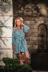 Mommy & Me Veetzie Kimono Robes -  Blue&White Liberty Floral