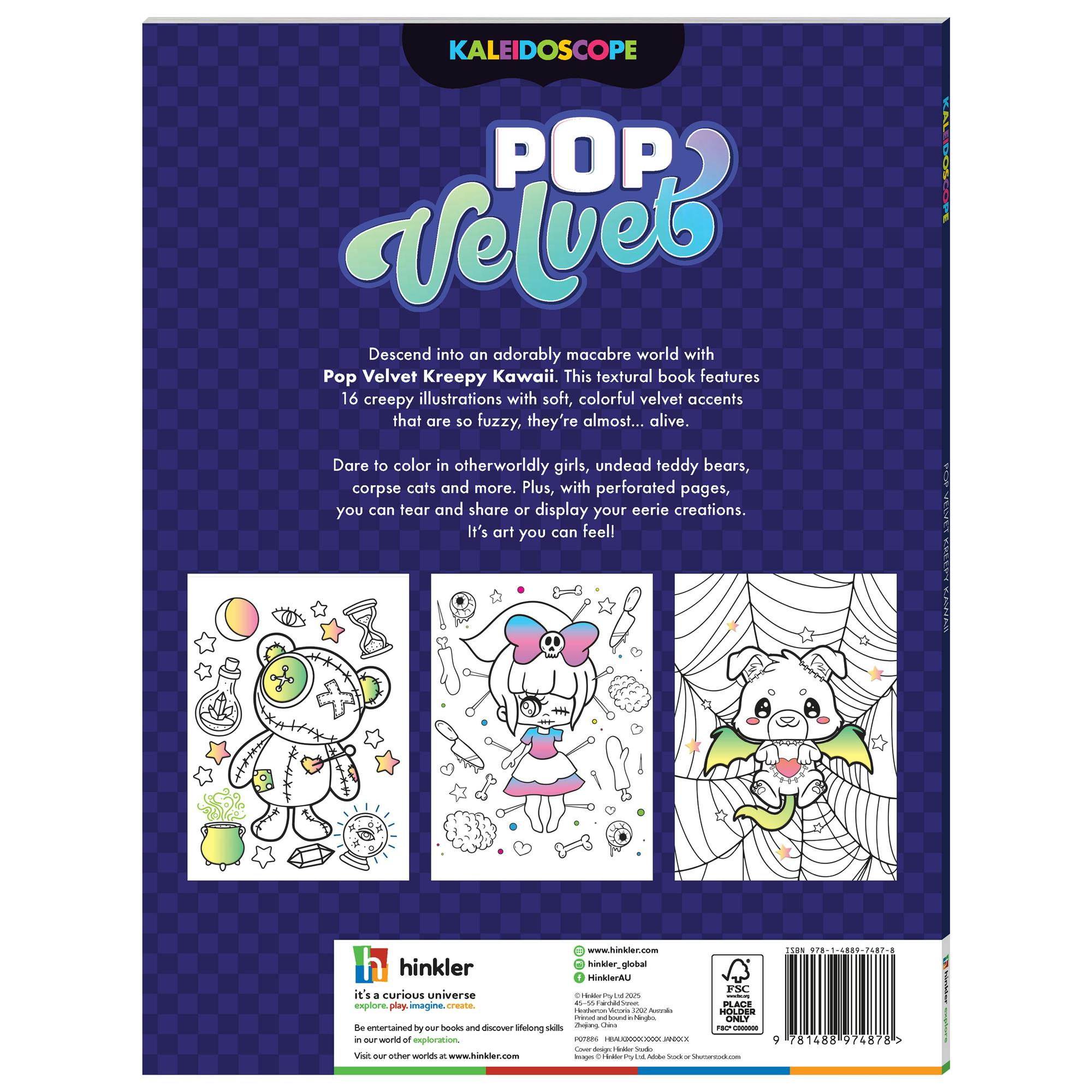 Kaleidoscope: Pop Velvet Coloring - Kreepy Kawaii
