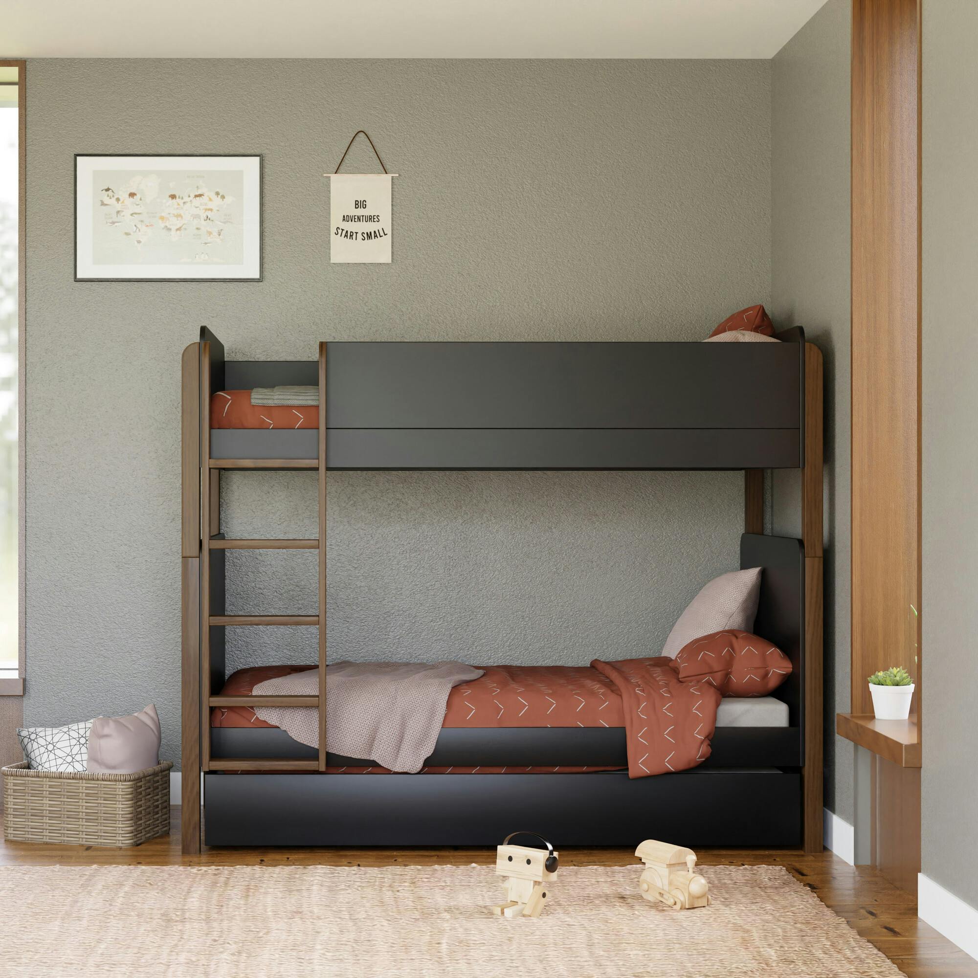 Universal Twin Storage Trundle Bed
