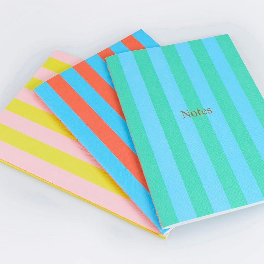 Striped Softcover Notebook Set