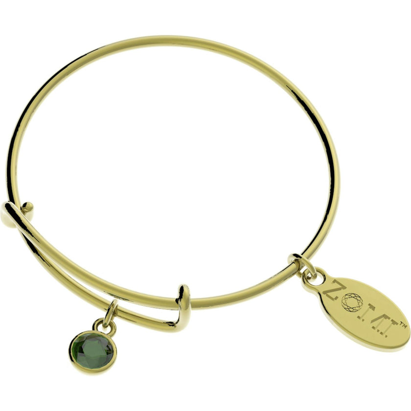 May Birthstone Bangle Bracelet
