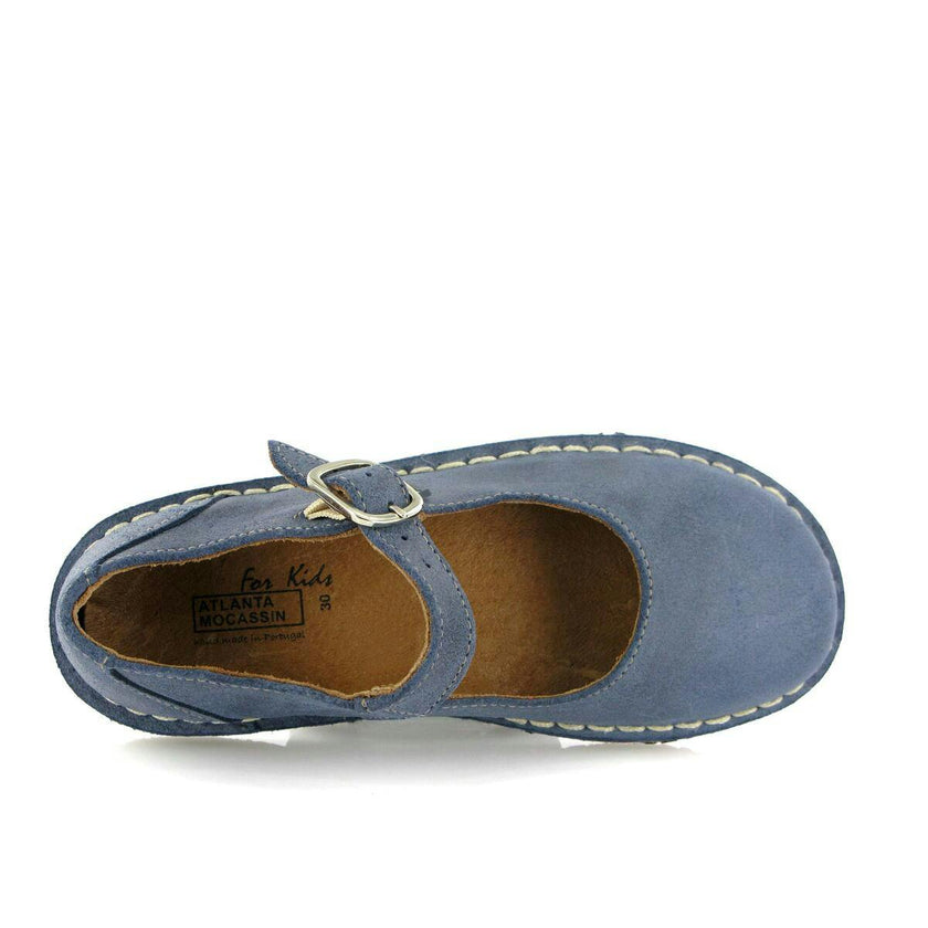 Leather Mary Jane Shoe, Blue