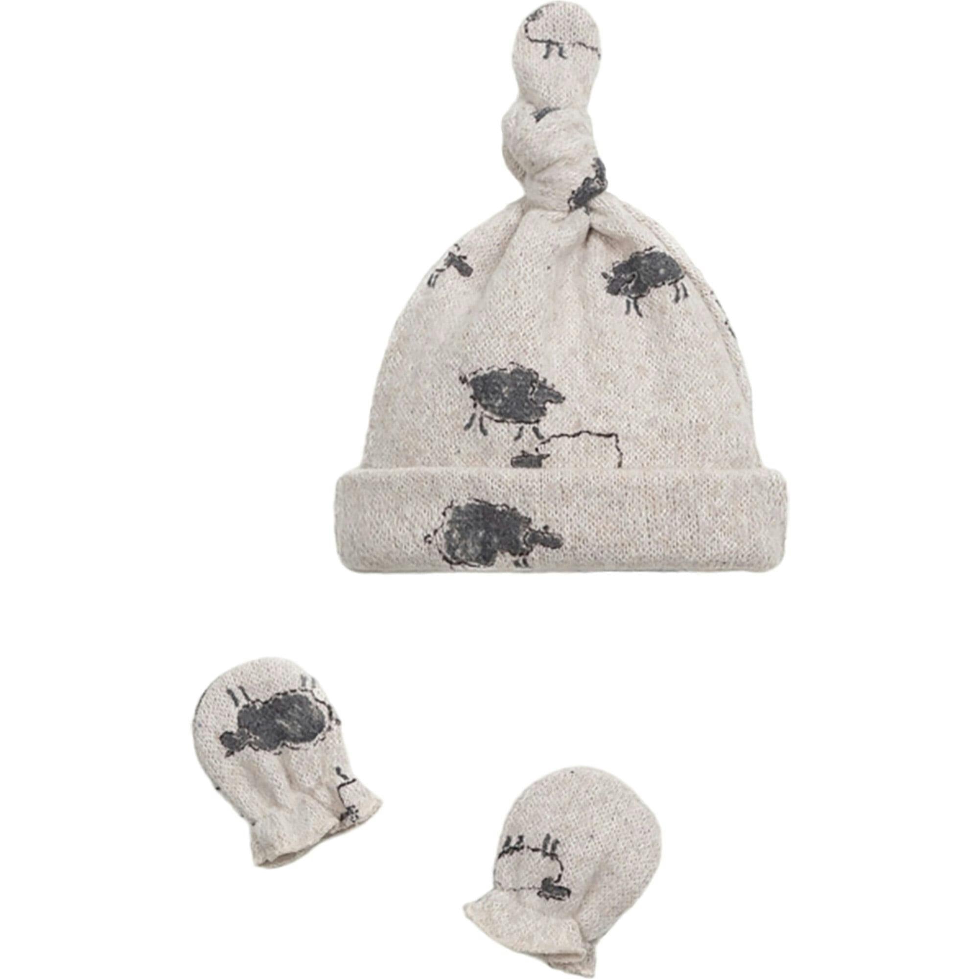 Graphic Print Ultra-Soft Beanie And Gloves Set