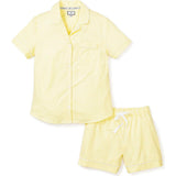 Women's Twill Pajama Short Set in Pink Gingham