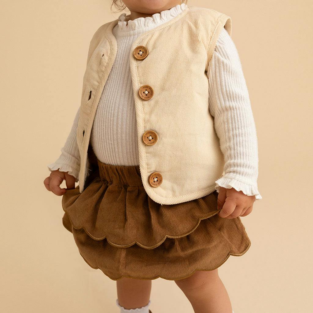 Amber Sherpa Corduroy Reversible Vest