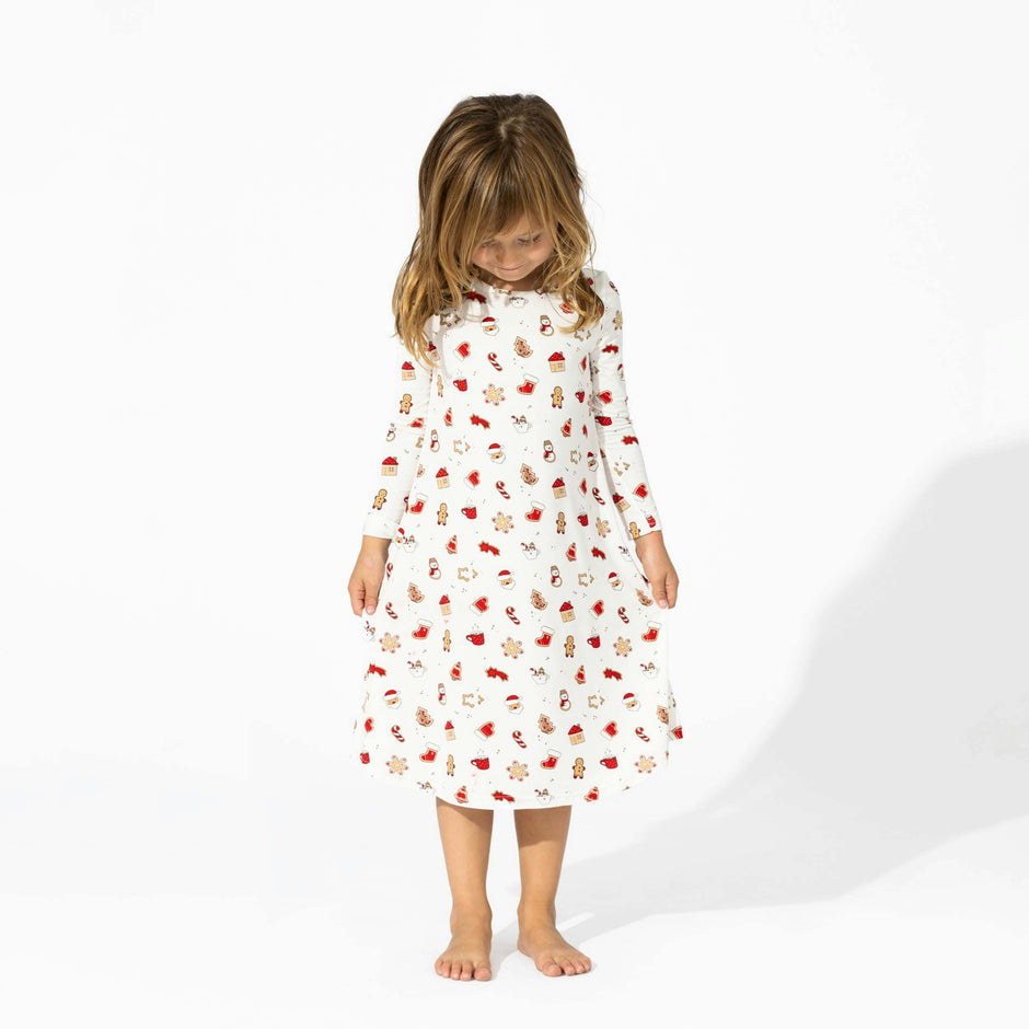 Sugar Cookies Bamboo Girls' Long Sleeve Dress