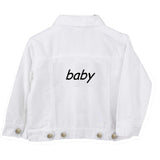"baby" White Denim Jacket