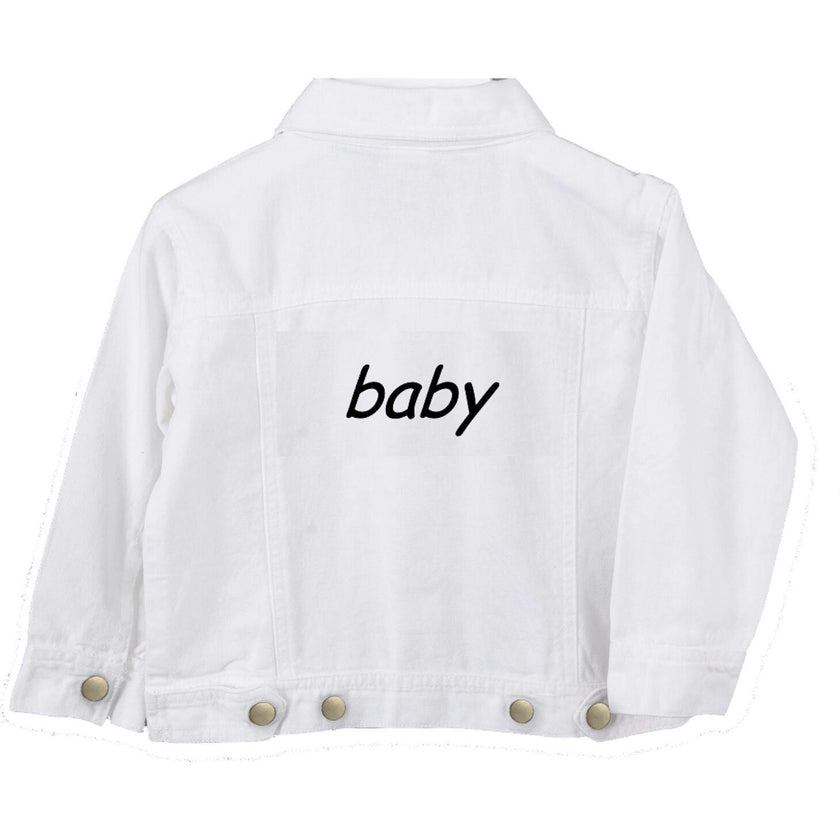 "baby" White Denim Jacket
