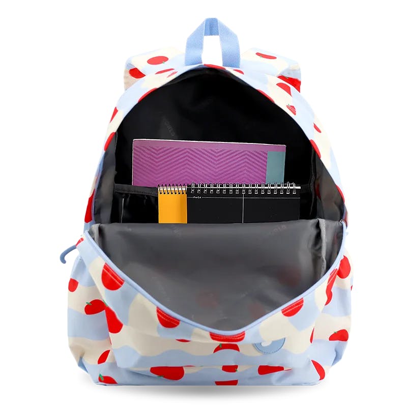 Oz Daypack Backpack with Doodle Large Pencil Case in Floating Apple