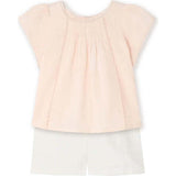 BONPOINT Lacacia Vintage Lace Baby Set - Rose/White
