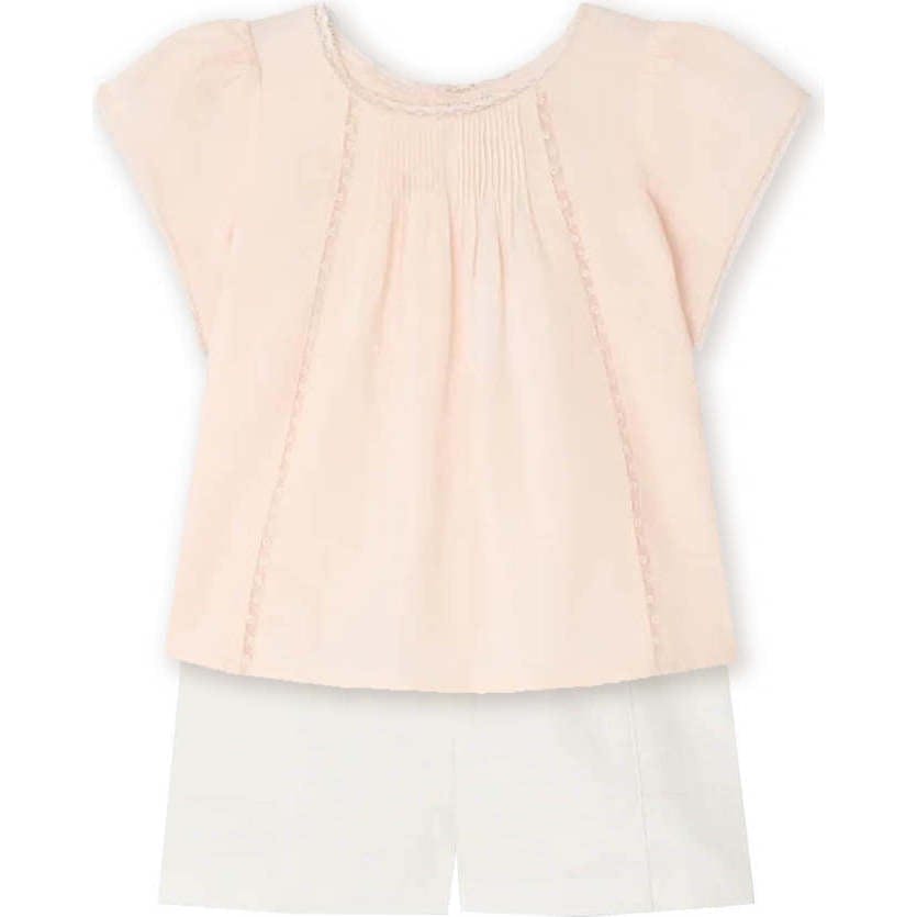 BONPOINT Lacacia Vintage Lace Baby Set - Rose/White