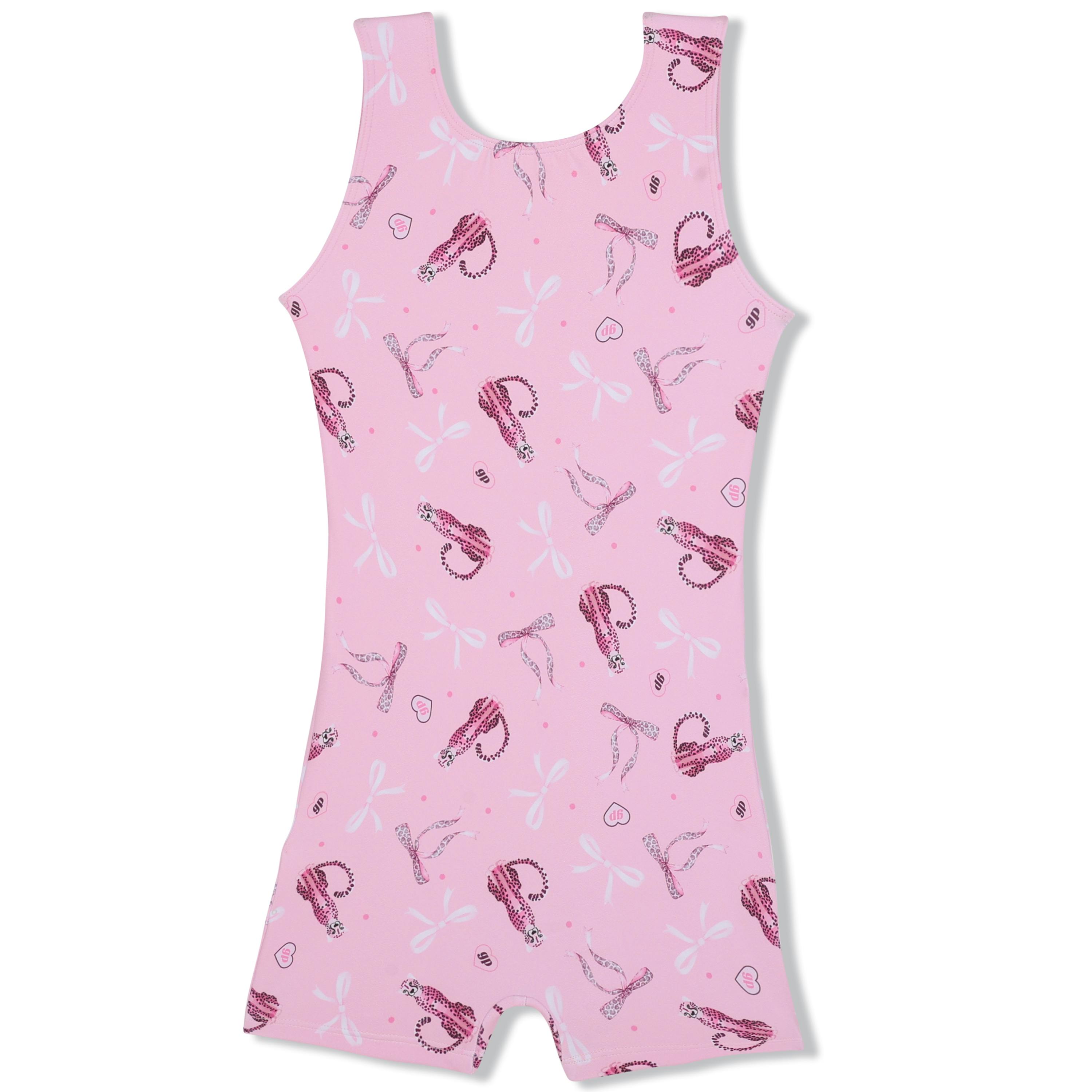 PLAYSUIT PINK LEOPARD BOWS