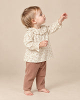 Amelia Blouse Pink Gold Floral