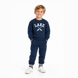 Navy Lake Signature Crew Sweatshirt