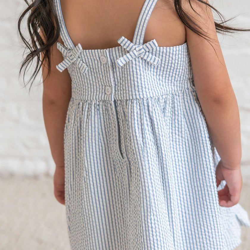 Juliette Seersucker Tank Dress - Shore Stripe / Sea