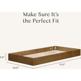 Twin Storage Trundle Bed in Natural Walnut