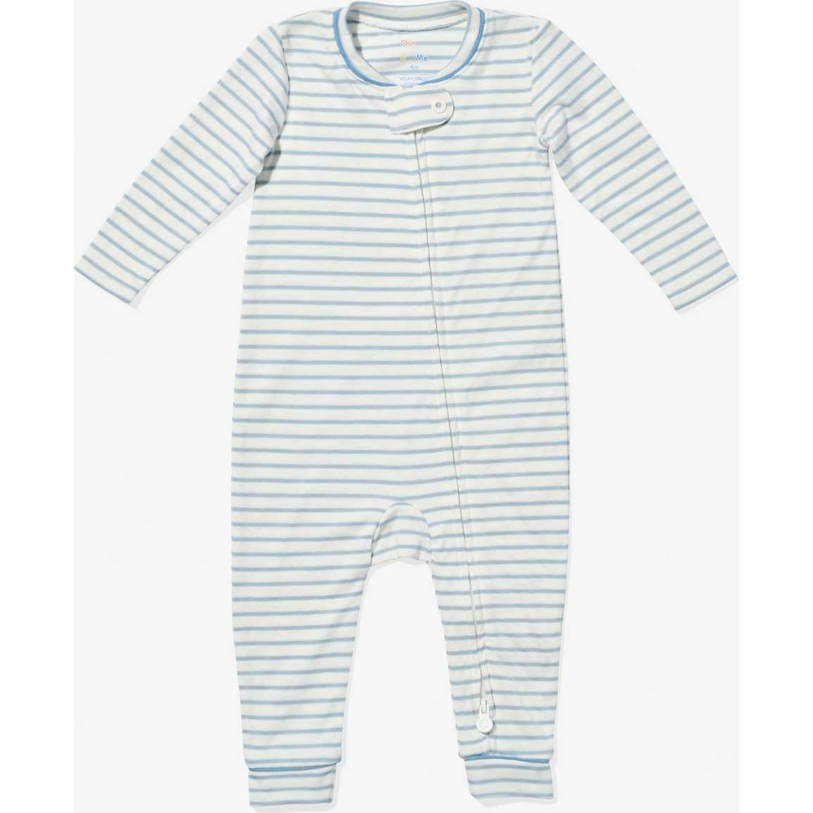 Ziggy Zip Romper, Dusty Rose Mini Stripe