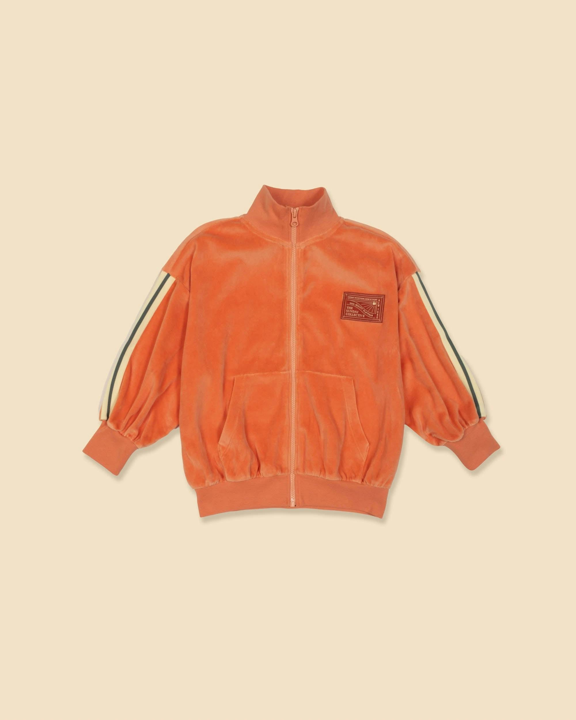 Velour Track Jacket in Sunset Serenade
