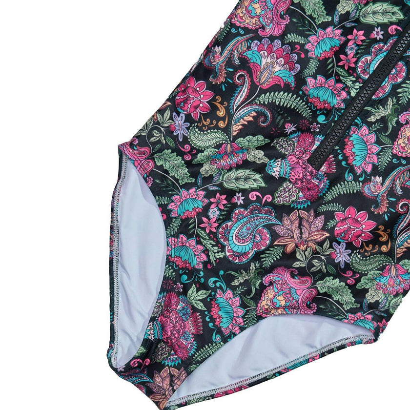 Girls Long Sleeve Swimsuit (Phoenix Print)