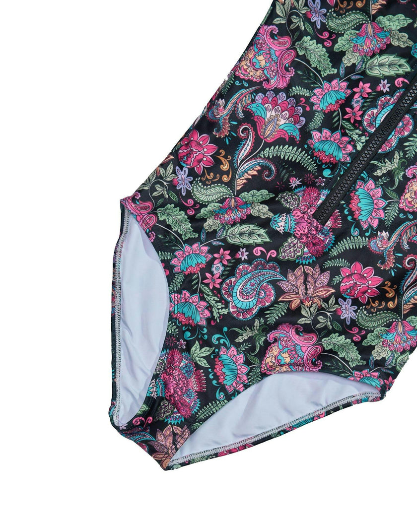 Girls Long Sleeve Swimsuit (Phoenix Print)