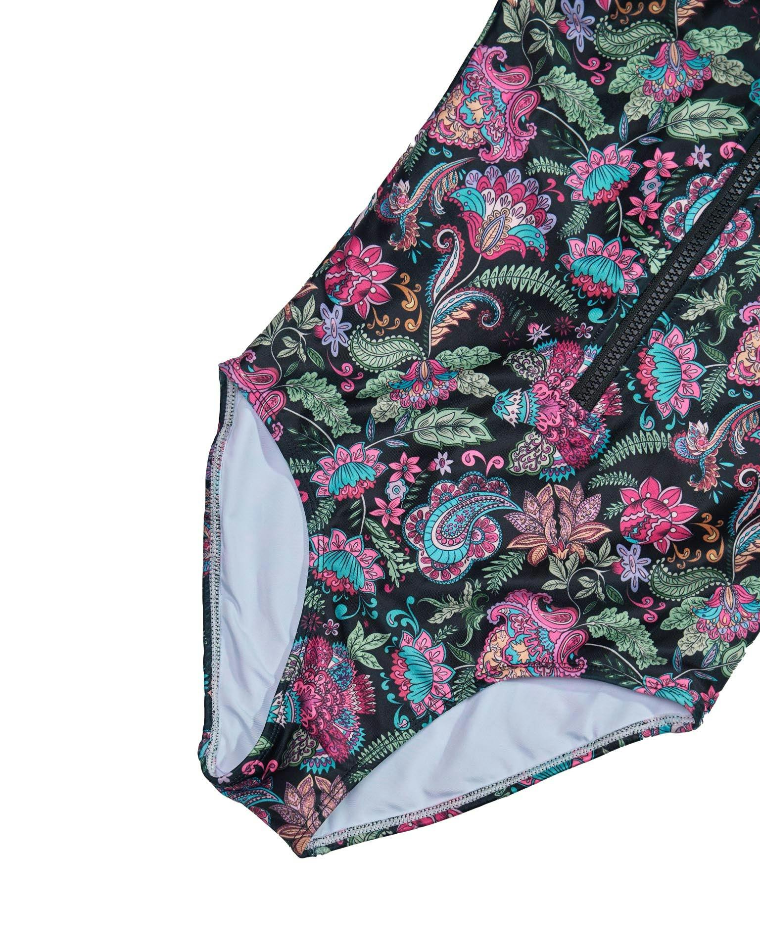 Girls Long Sleeve Swimsuit (Phoenix Print)