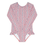 girls rosa vine rashguard one piece
