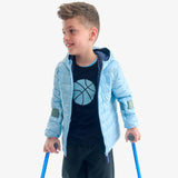 Kids long sleeve basketball tee