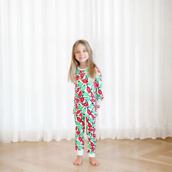 Organic Kids Pajamas - Holiday Lights
