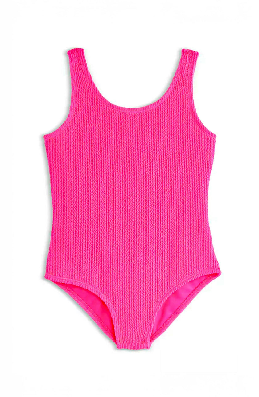 Ester Crinkle One Piece Swimsuit - Fuchsia