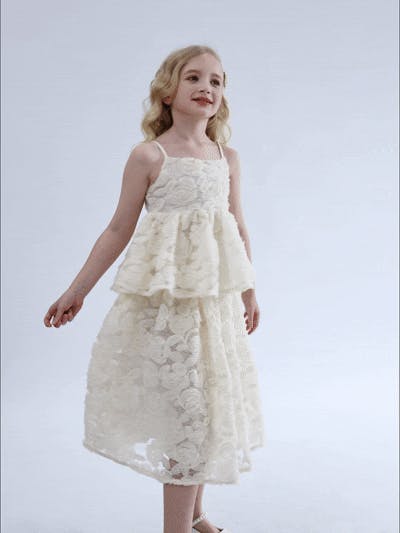 Cream Juliette Lace Skirt Set