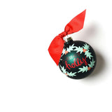 Boughs of Holly Glass Ornament