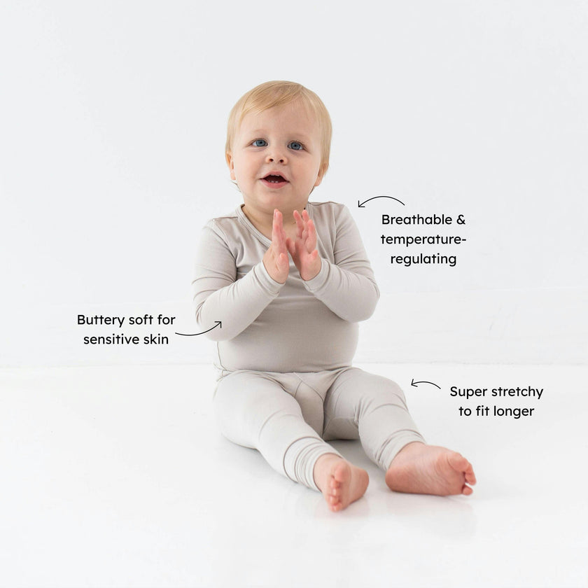 Long Sleeve Pajamas in Oat