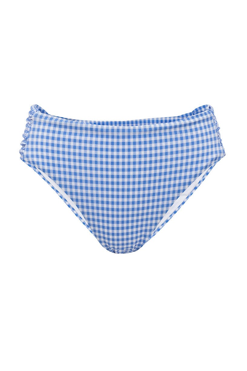 Mid Rise Ruched Bottom in Blakely Gingham