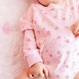 Pink Rose Long Sleeve Romper
