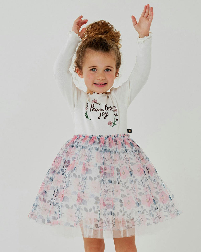Embroidered Flower Tutu