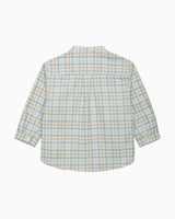 Baby Oscar Shirt in Pale Blue/Oatmeal Check