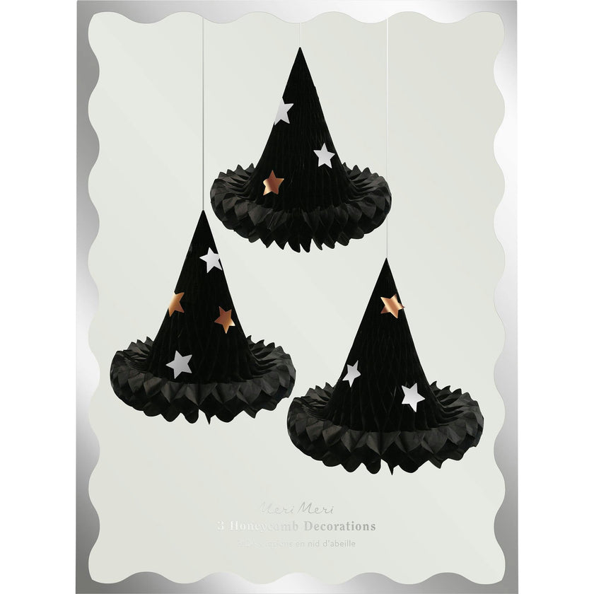 Honeycomb Witch Hat Decorations