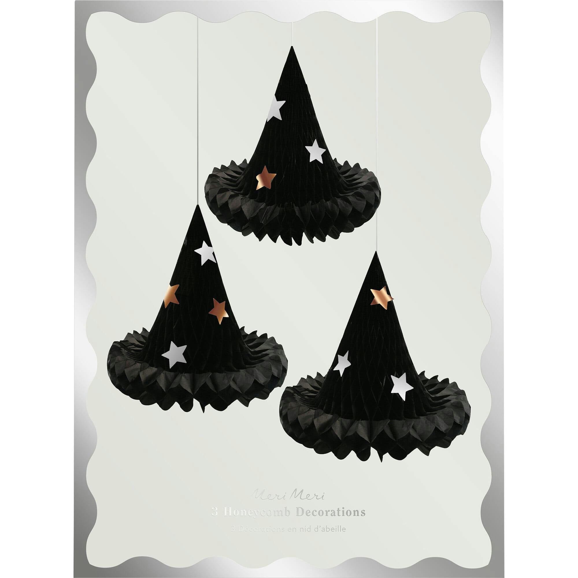 Honeycomb Witch Hat Decorations
