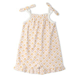Organic Ruffle Jumpsuit - Pop Floral