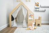 Flair | Indoor Wooden Playhouse with Desk, Chair & Chalkboard for Toddlers and Kids
