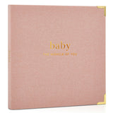 Keepsake Baby Memory Book for Boys and Girls - Timeless First 5 Year Baby Book - Linen Journal Scrapbook & Photo Album - Record Every Milestone Birth to Age 5