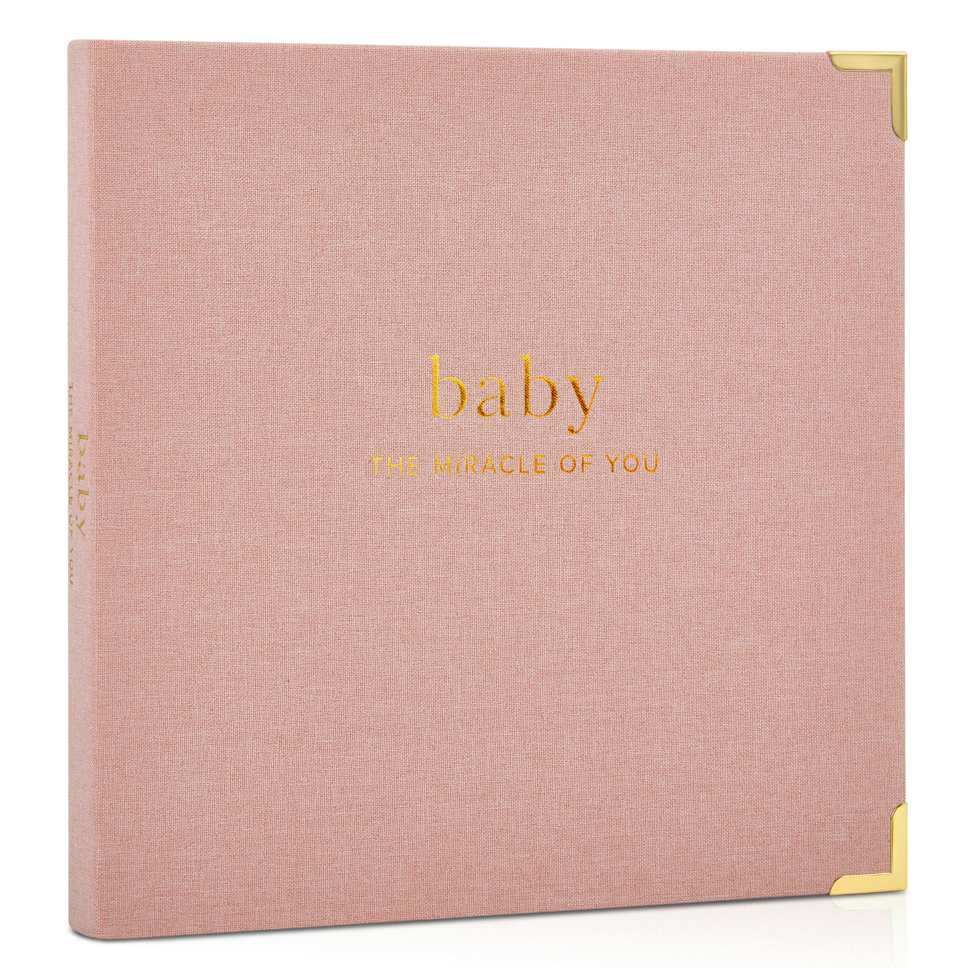 Keepsake Baby Memory Book for Boys and Girls - Timeless First 5 Year Baby Book - Linen Journal Scrapbook & Photo Album - Record Every Milestone Birth to Age 5