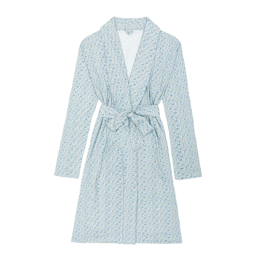 women's slate floral pima robe
