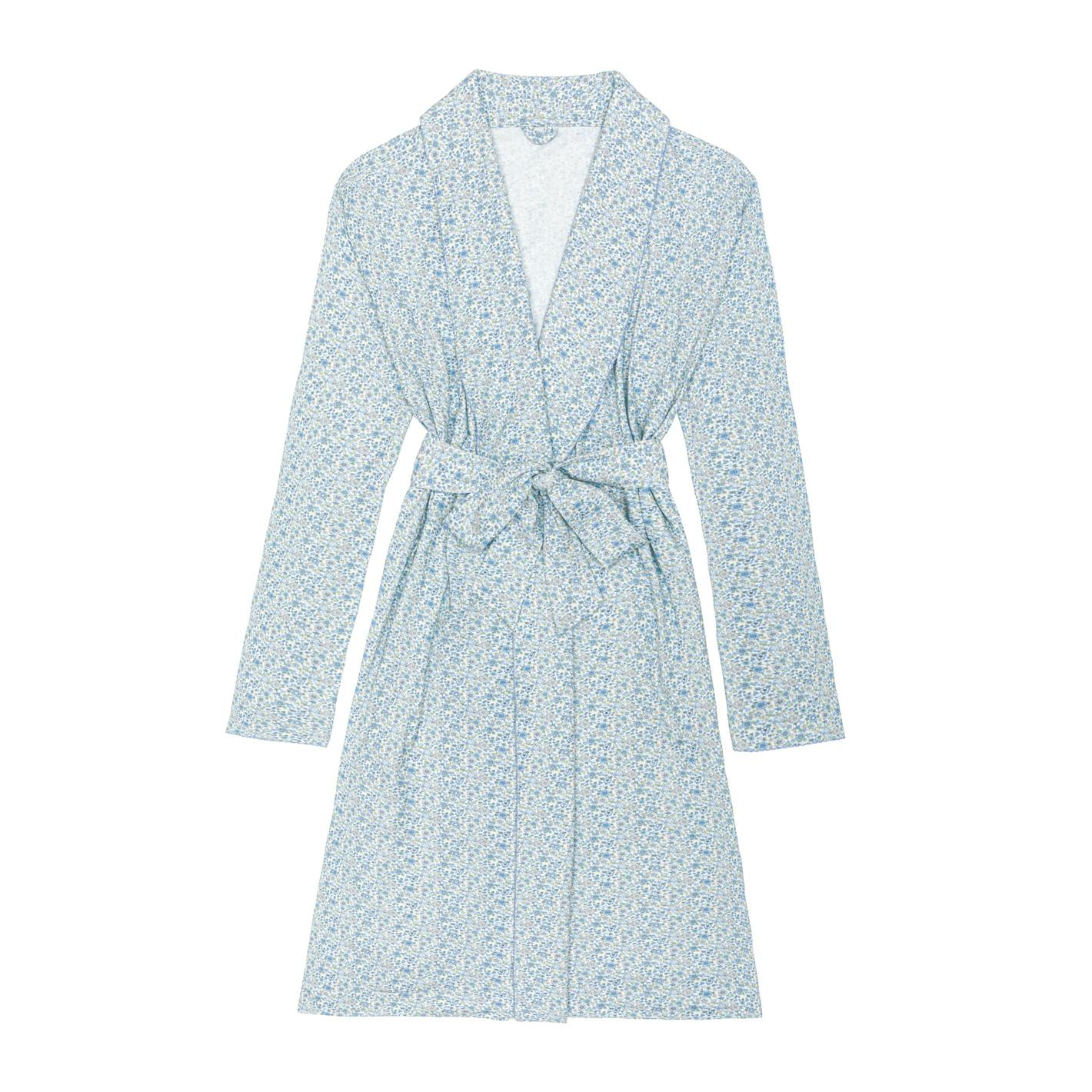 women's slate floral pima robe