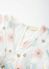 Gabrielle Frill Sequin Mini Dress