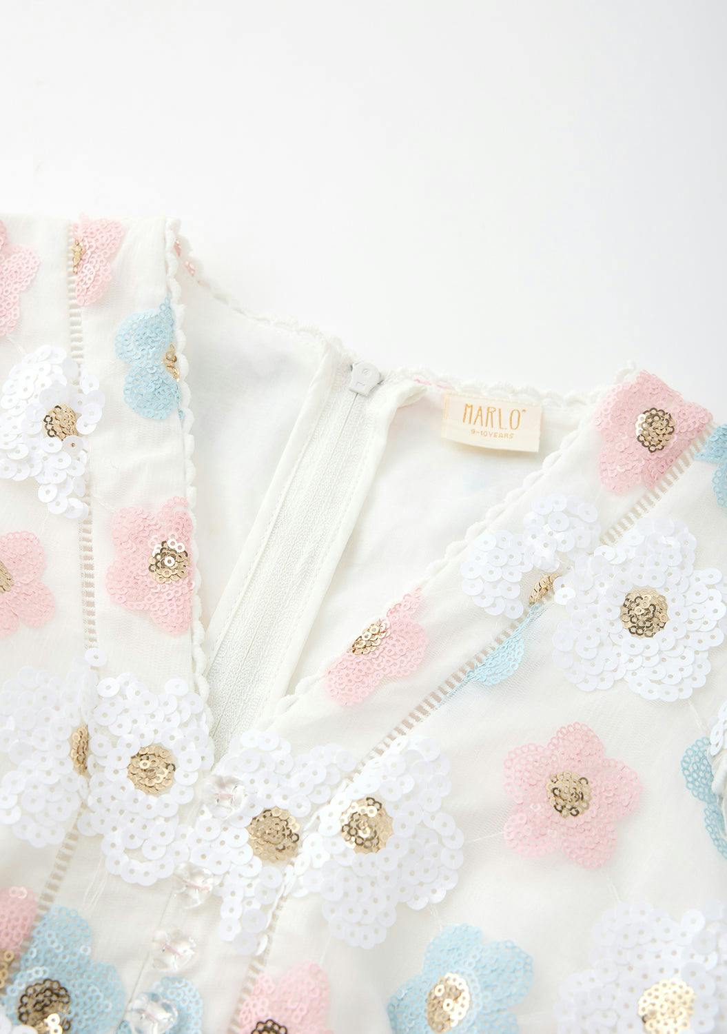 Gabrielle Frill Sequin Mini Dress