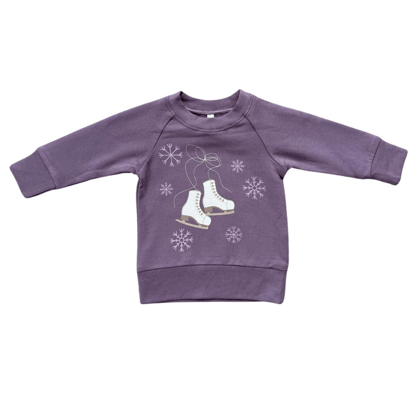 Girls Raglan Sweatshirt in Ice Skates