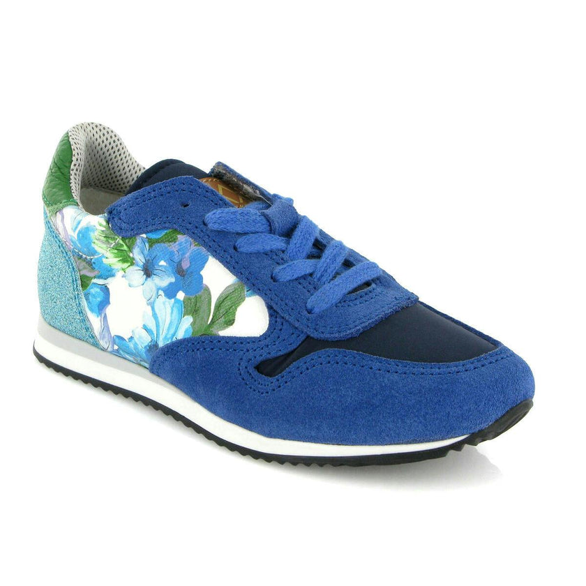 Leather & Textile Runner, Blue Multi
